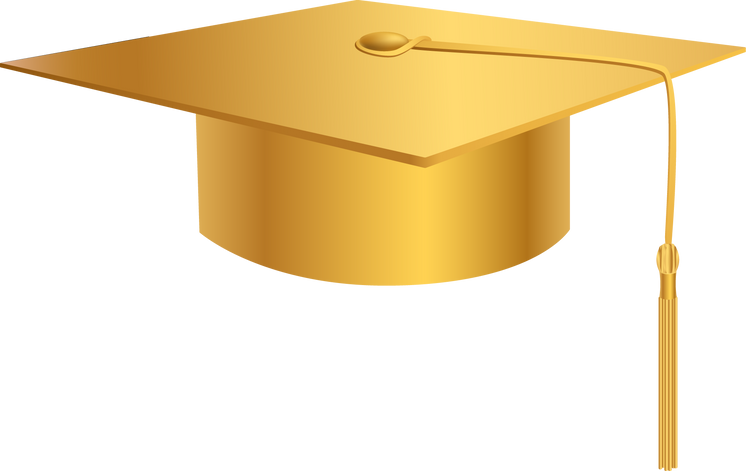 graduate graduation cap hat gold